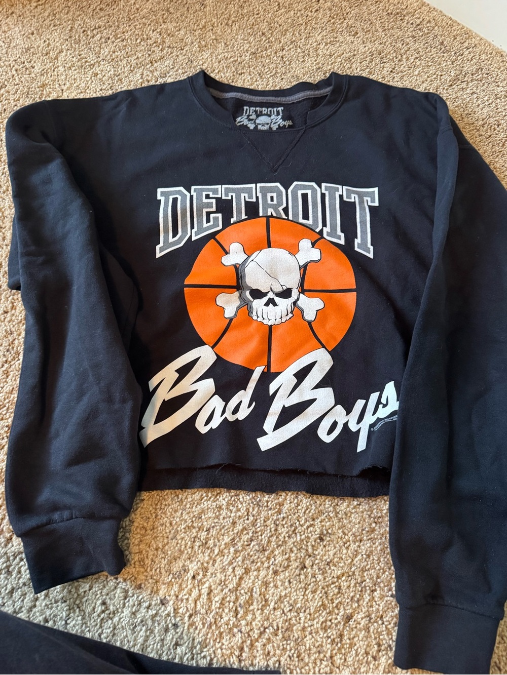 Bad Boys Black Sweatshirt with Orange Graphic